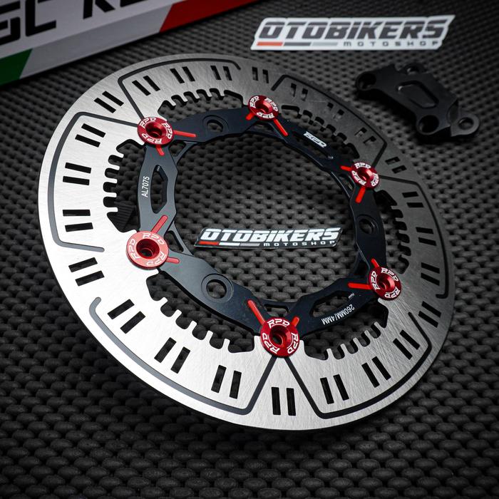 Gambar Piringan Cakram RPD Matrix 260 mm NMAX AEROX 150 155 NEW OLD Neo Turbo FLOATING DISC CNC DEPAN - Pin RED, Set BREKET dari OB JATENG undefined Tokopedia