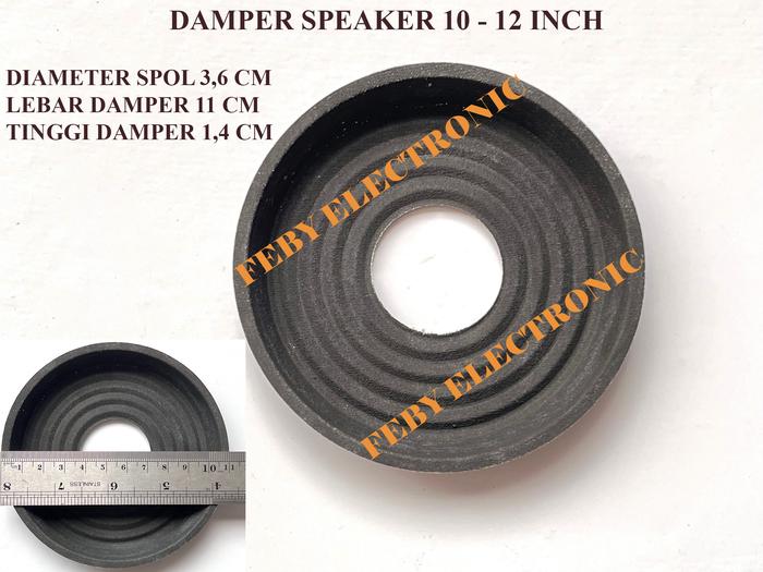 Gambar DEMPER SPEAKER 12" MEMBRAN 12 INCH TINGGI LOBANG 36MM DAMPER dari Feby Electronic undefined Tokopedia