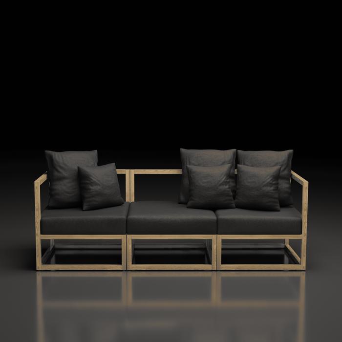 Gambar CUBIX SERIES - Kursi Tamu Sofa Modern Minimalis 3 seaters - XIONCO - 01. SK• Black dari xionco undefined Tokopedia