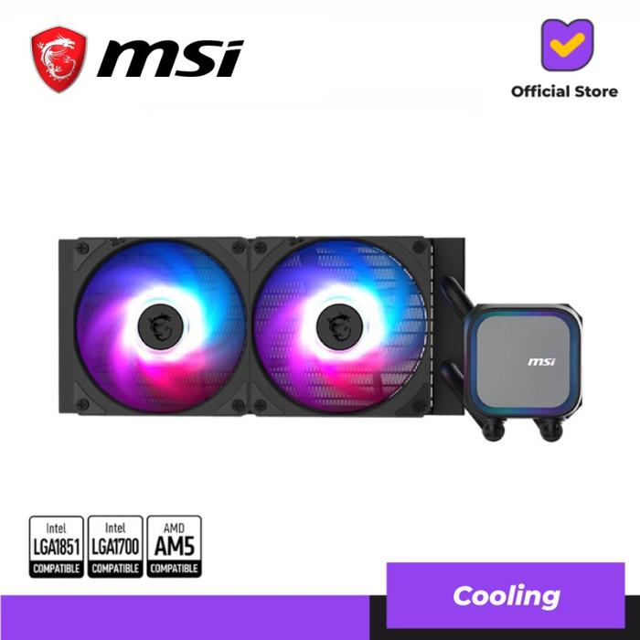 Gambar MSI MAG CORELIQUID A13 240 240mm Liquid CPU Cooler - BLACK dari MAXCOM ONLINE undefined Tokopedia