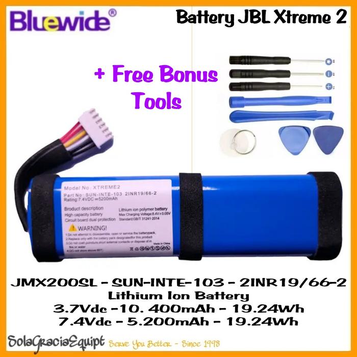 Gambar Batre / Battery Speaker JBL Xtreme 2 / Extreme 2 CS-JMX200SL - 7.4Vdc - BW 5.200mAh dari SolaGracia Equipt undefined Tokopedia