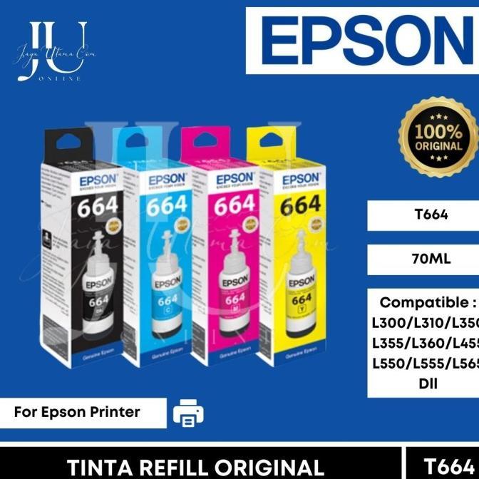 Jual TINTA EPSON 664 BLACK 6641 ORIGINAL BERKUALITAS Magenta