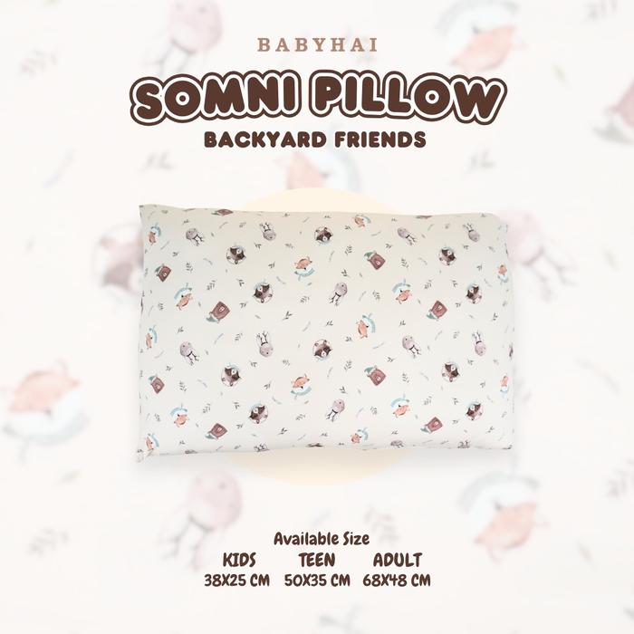 Gambar BABY HAI BEZZIE PILLOW TENCEL SERIES - Somni Pillow Tencel Bantal Kepala Empuk - Backyard Friend, Kids (38x25cm) dari Babyhai undefined Tokopedia