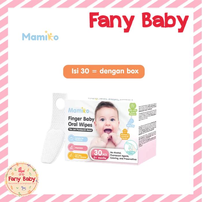 Gambar MAMIKO BABY FINGER ORAL WIPES / KASA PEMBERSIH LIDAH GUSI MULUT BAYI - 30PCS dari Fany Baby Bintaro undefined Tokopedia