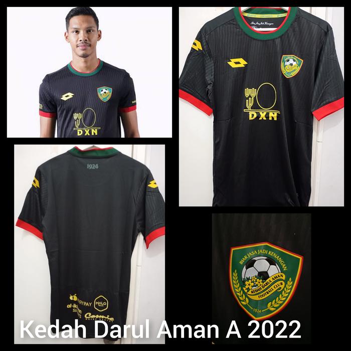 Jual JERSEY KEDAH DARUL AMAN AWAY 2022 Hitam, L Kota