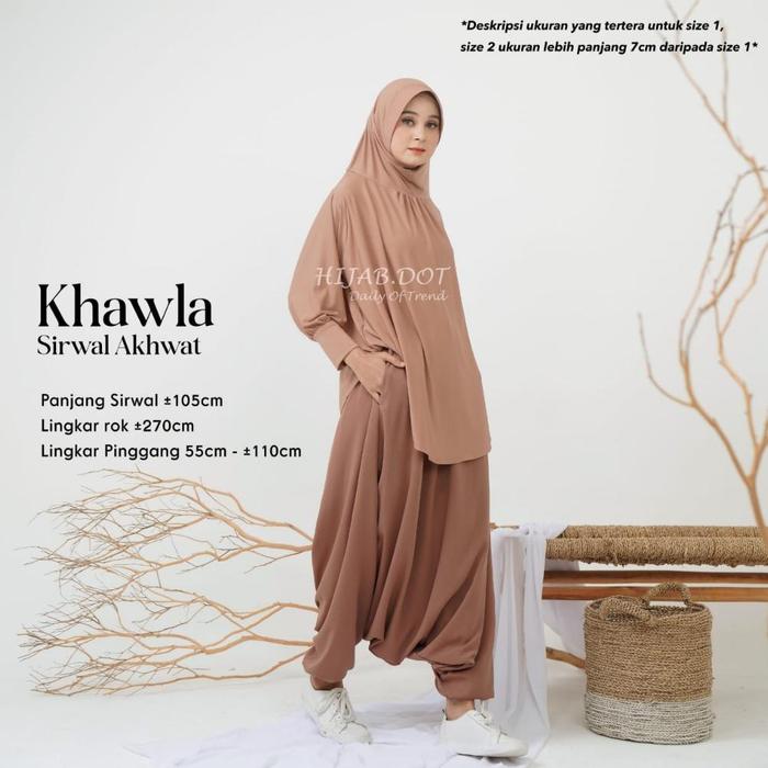 Gambar imutz khawla sirwal akhwat by hijab.dot - Caramel Wolfis, Size 2 dari Imutz Stokis undefined Tokopedia