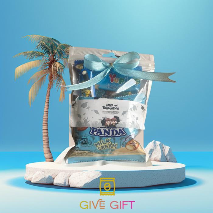 Gambar Mini Gift Snack / Mini Hampers / Mini Gift Snack Birthday / Mini Gift Snack Pouch / Mini Gift Snack Murah - Biru, Graduation dari givegiftt undefined Tokopedia
