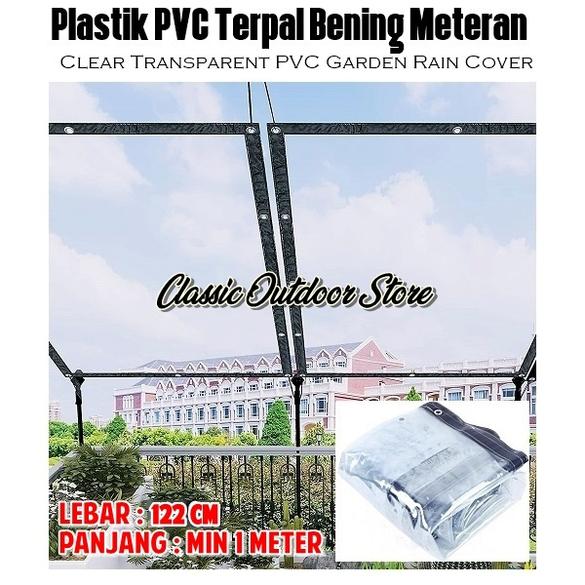 Gambar Tirai Plastik Bening Penahan Air Hujan / Krei PVC Outdoor Meteran - Riben, RING 4 SISI dari Classic Outdoor Store undefined 5 Tokopedia