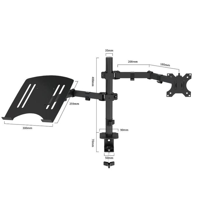 Gambar (READY STOCK) Bracket Standing TV roda dorong LED TV 32- 85 Inci /Bracket standing roda LED TV - Dual Arm+Tray dari CV SEMI JAYA undefined Tokopedia