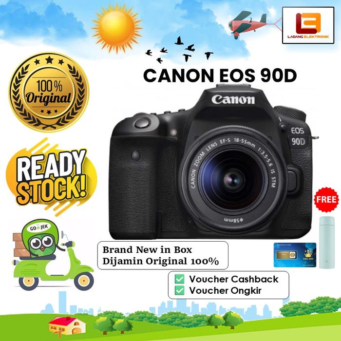 Canon EOS 90D KIT 18-55MM IS STM Paket Gebyarr DSLR Kamera Non Paket