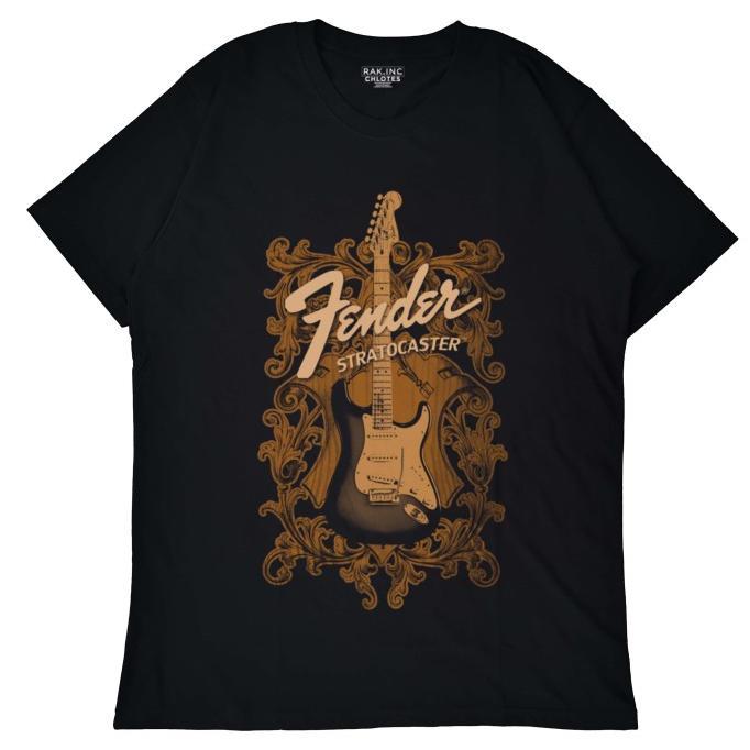 Gambar Kaos Hitam Pria Baju Music Fender Strat Classic / T-shirt Musik Distro - S dari 24.Lapak Trendy undefined Tokopedia
