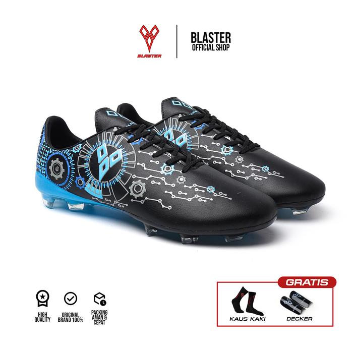 Gambar BLASTER Blitz Sepatu Bola Anak & Dewasa Original Olahraga Outdoor Pria Wanita Lightweight Abrasion Resistant Impact Resistant Free Kaos Kaki & Decker Made in Indonesia - Hitam Biru, 33 dari BLASTER ID undefined Tokopedia