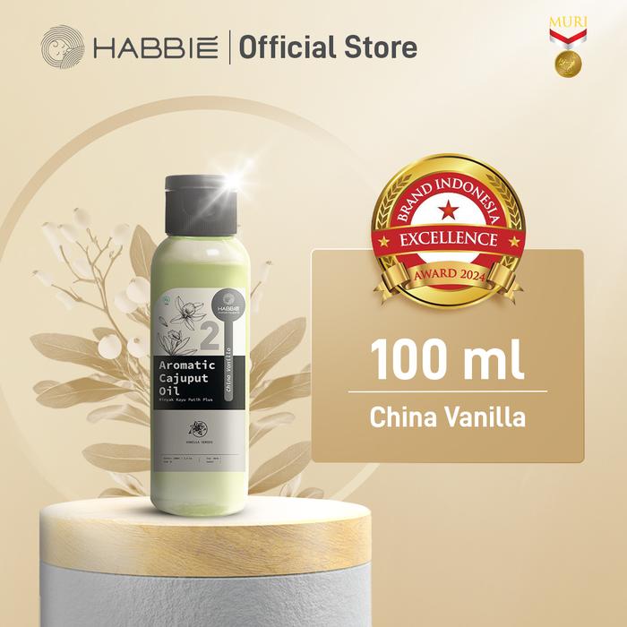 Habbie Aromatic Minyak Kayu Putih 02. China Vanilla 100ml - Halal BPOM Minyak UrutÂ Tubuh Wanginya B