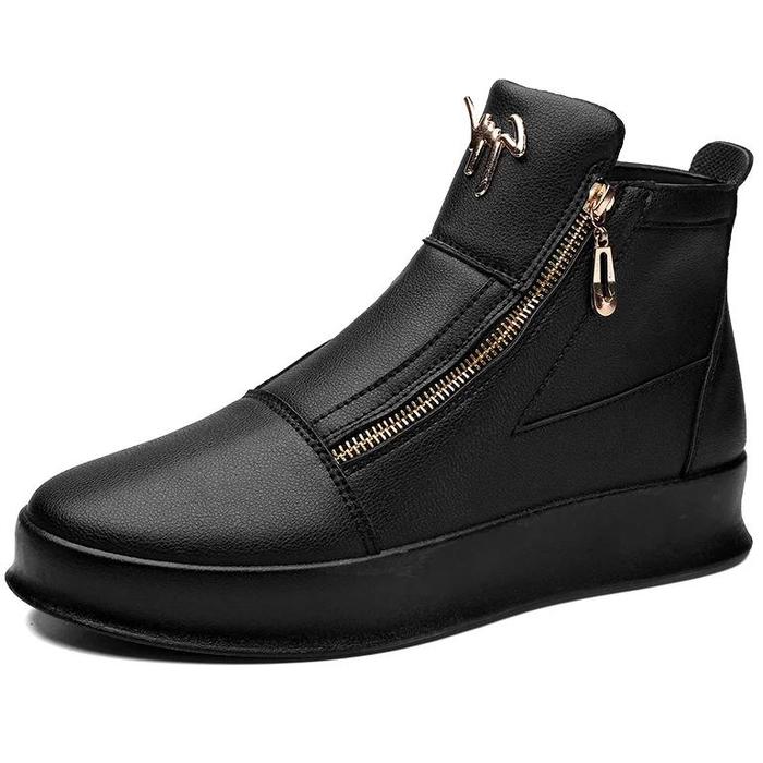 Gambar Hot Fashion White Men's Sneakers Man High-top Superstar Skateboard Shoes Men Designer Luxury Shoes Trainers Men Leather Sneakers - Black, 40 dari BAO PEDIA undefined Tokopedia