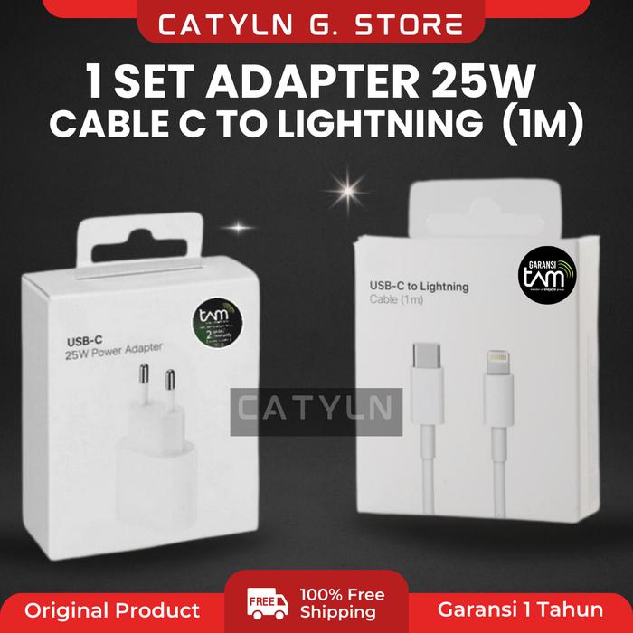 Promo Charger Iphone 25W C to Lighning Original GreenPeel Fast