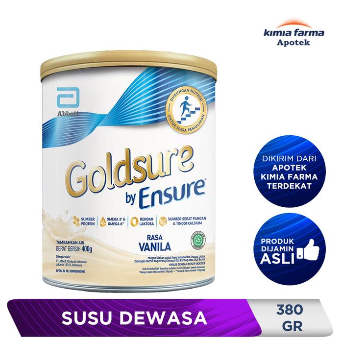 Gambar GOLDSURE BY ENSURE VANILLA 400 GR / SUSU DEWASA / KIMIA FARMA dari Kimia Farma Apotek Official undefined Tokopedia