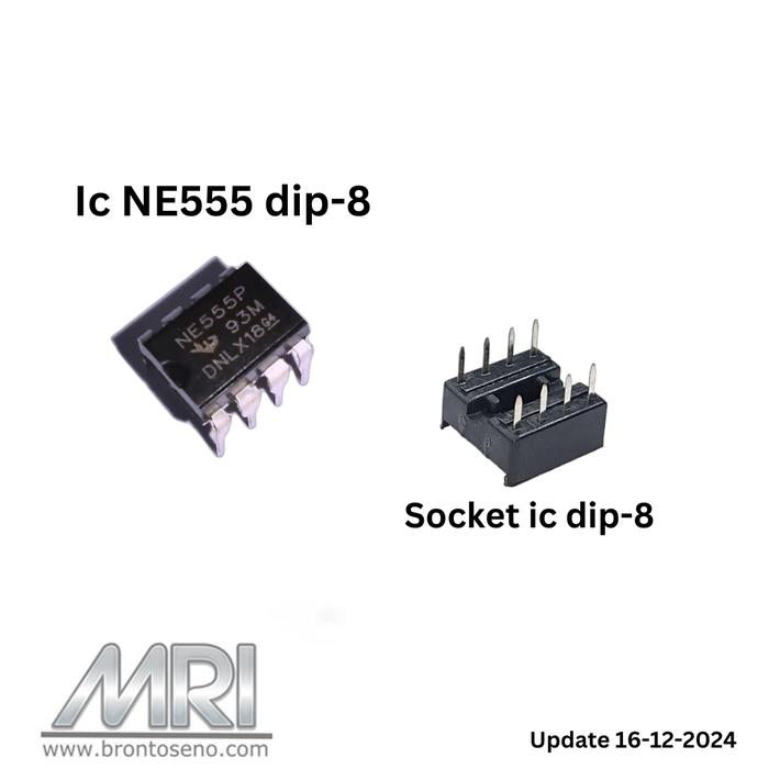 Gambar NE555 IC Precision Timer NE555P NE555 NE 555 DIP 8 dengan Socket - Dengan Socket dari MRI Electronics undefined Tokopedia