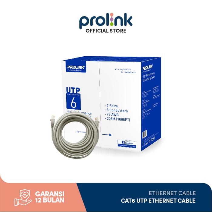 Gambar PROLiNK Kabel Network Gigabit Ethernet Internet Cooper Cable CAT6 UTP dari Prolink undefined Tokopedia