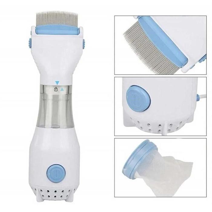 Gambar menangkap kutu Sisir Kutu Elektrik Penghilang Kutu Rambut Sisir Kutu Rambut / Vacum Penyedot Kutu Elektrik V-comb sisir penghilang kutu - putih dari Kahatex undefined Tokopedia