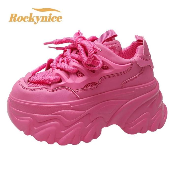 Jual Women Platform Casual Breathable Mesh Shoes 2023 New Summer