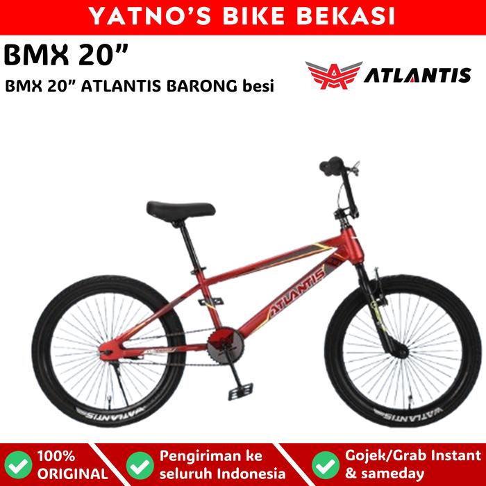 Gambar Sepeda BMX ukuran 20" Atlantis Barong besi torpedo - Merah dari YATNO'S BIKE undefined Tokopedia