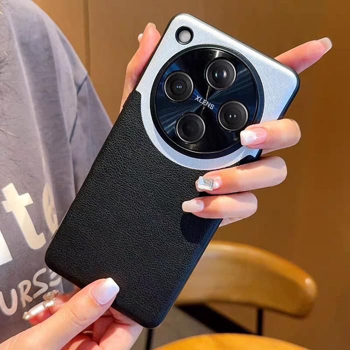 Gambar Curved Leather Case Lens Protector for OPPO Find X8 / X8 Pro Casing - Hitam, Find X8 Pro dari nucleo undefined Tokopedia