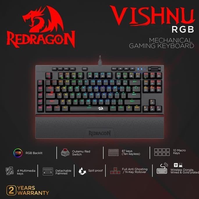 Gambar Keyboard Gaming Mechanical Red Dragon Switch Macro Wireless RGB TKL C dari JAYA TECH SOLUTION undefined Tokopedia