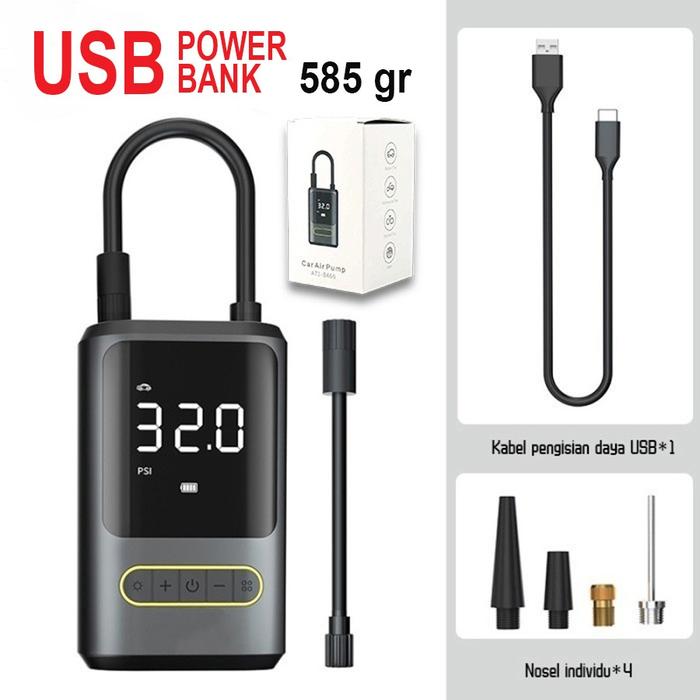 Gambar Pompa Ban Electric Air Pump Inflator Portable USB Lighter Pompa Ban Motor Pompa Sepeda Mobil Pompa Angin - USB+PB dari Rumixx_NEW undefined Tokopedia