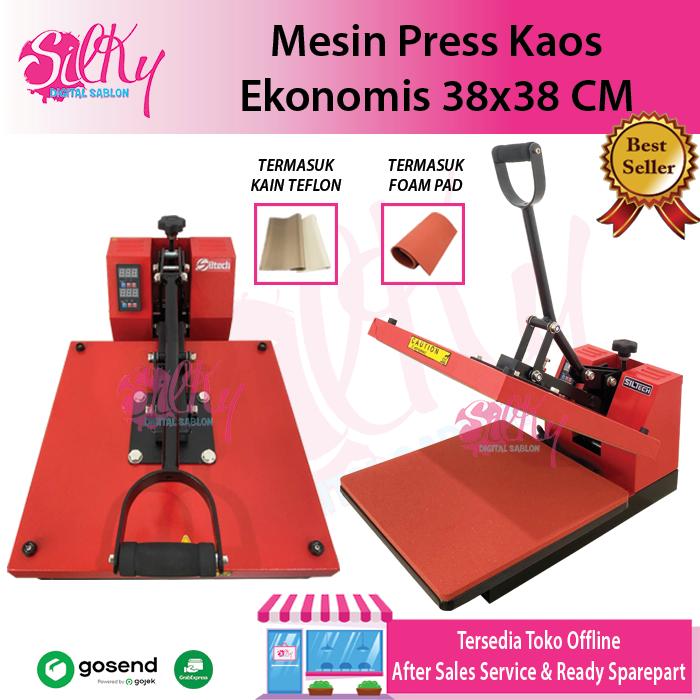 Gambar Mesin Press Kaos Baju Spring PER Technology & Gagang Double 38 x 38 CM - EKONOMIS 38X38 dari Silky Digital Sablon undefined Tokopedia