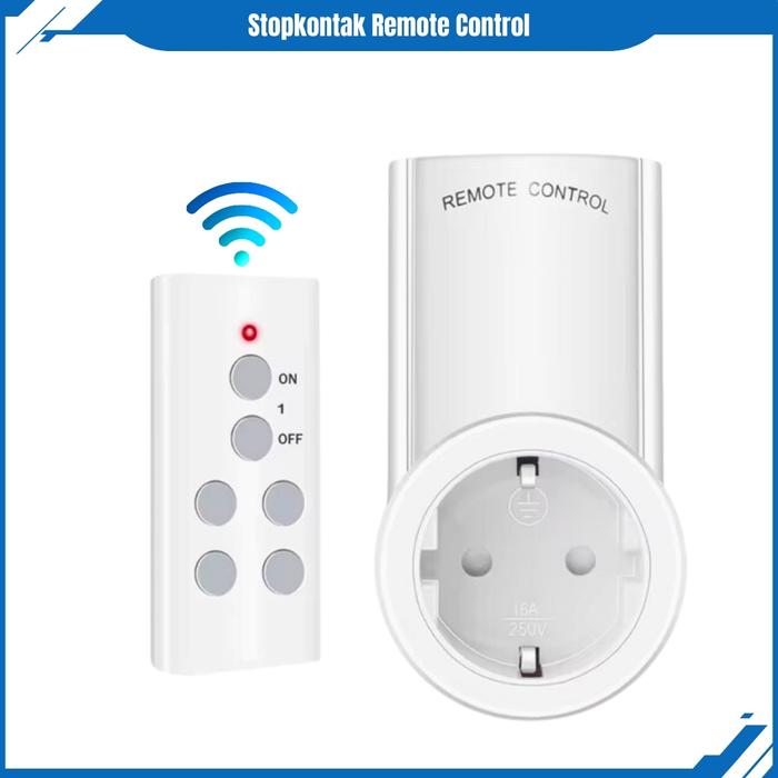 Gambar Steker Listrik Remote Stop Kontak Remot Control ON OFF Colokan Listrik Remot Jarak Jauh - Steker Saja  dari T4shopping undefined Tokopedia