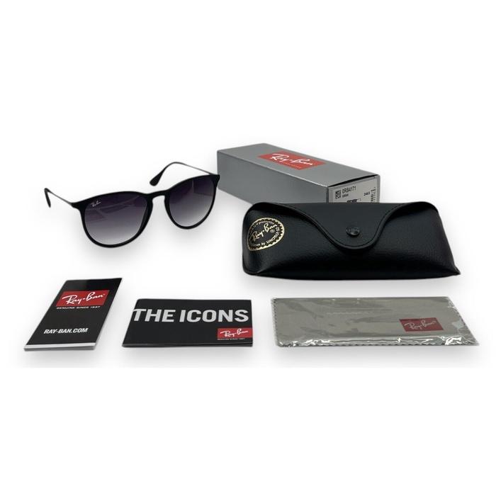 Jual Ray-Ban Erika Matte Rubber Black Frame With Grey Gradient