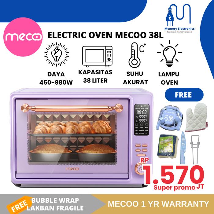 Gambar Mecoo Digital Oven Electric 38 Liter Memasak Panggang Low Watt Hadiah Pernikahan Ulang Tahun - LILAC dari Memory Toserba undefined Tokopedia