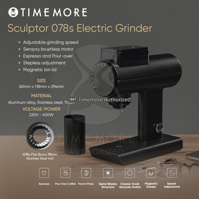 Gambar Timemore Sculptor 078s Electric Coffee Grinder - Alat Giling Kopi - Black 078s dari Barra88 Store undefined Tokopedia