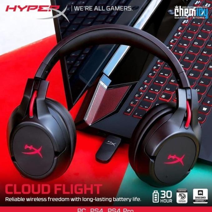 Jual Hyperx Cloud Flight Wireless Gaming Headset Kota Surabaya
