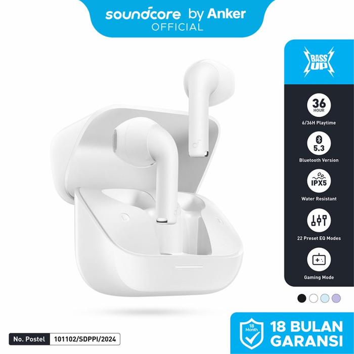 Gambar Soundcore Anker K20i Wireless Bluetooth 5.3 Earphone Semi in Ear Earbuds - A3994 - Putih dari Anker Official Bangka Belitung undefined Tokopedia