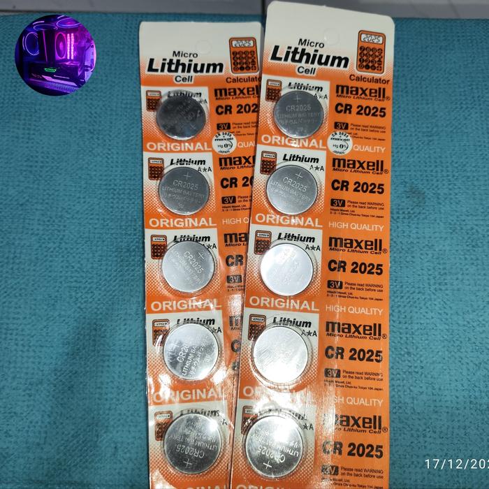Gambar baterai cmos cr2032 cr2016 cr2025 motherboard Pc laptop remot UNIVERSAL Original - Maxell 2025 dari Sinar Pratama Store 11 undefined Tokopedia