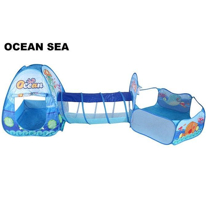 Gambar CV Mainan Tenda Anak Terowongan Kolam Ring Basket Keranjang Mandi Bola ## - Ocean Sea dari originallkh undefined Tokopedia