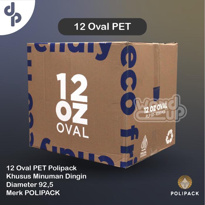 Gambar Gelas Cup 12 Oz - 14 Oz - 16 Oz - 22 oz PET 1 Dus Polipack - 12 Oz Oval dari World Cup Official undefined Tokopedia