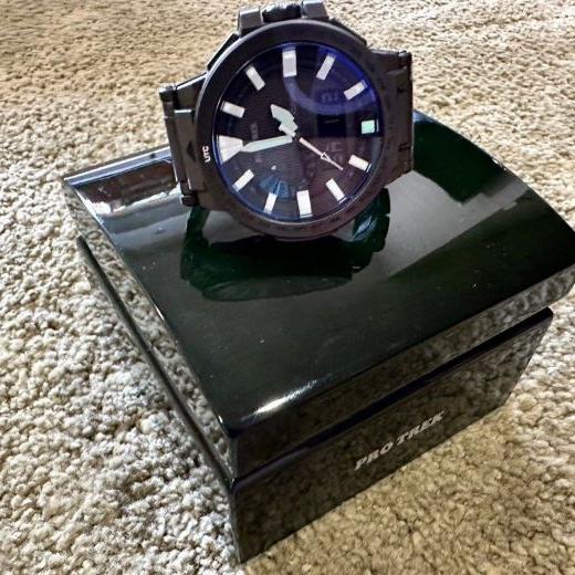 Gambar Casio ProTrek Manaslu PRX-8000YT-1JF Prestige Line Jam Tangan Pria Titanium 52.5mm 10ATM Water Resistance Radio Kontrol Multiband 6 Sensor Altimeter Tekanan Barometris Suhu Stopwatch dari Limited Edition Gallery undefined Tokopedia