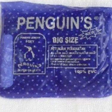 Gambar Jas Hujan Poncho Lengan Foxy /Polkadot Penguins - Biru dari Sushipp undefined Tokopedia