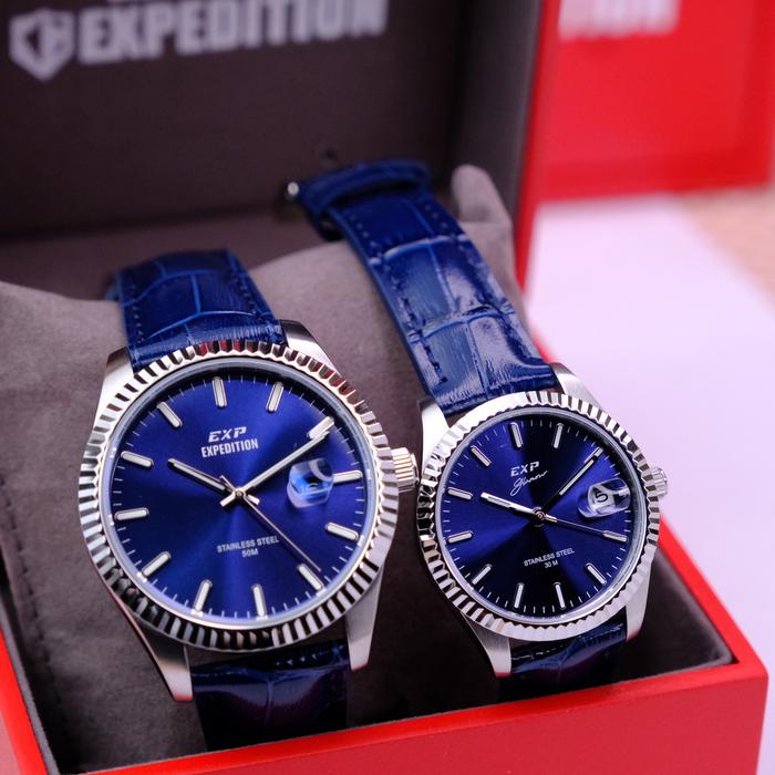 Gambar JAM TANGAN EXPEDITION E6865 / E 6865 COUPLE ORIGINAL. GARANSI RESMI 1 TAHUN - silver blue dari METRO ARLOJI ORIGINAL undefined Tokopedia