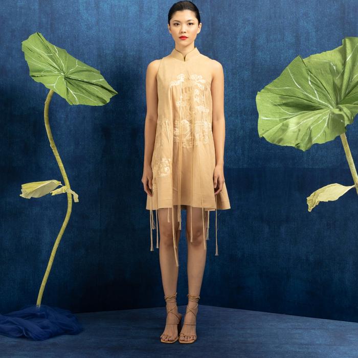 Gambar AH YEON DRESS CD-966 LUNAR 2025 - Beige, L-XL dari CIEL OFFICIAL undefined Tokopedia