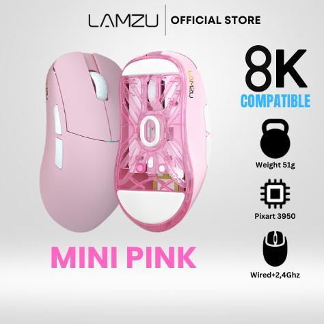 Gambar Lamzu Atlantis Mini Pink Champion Edition Wireless Gaming Mouse Pixart 3950 8K Polling Rate - +4K Black dari Gesit Gaming undefined 5 Tokopedia