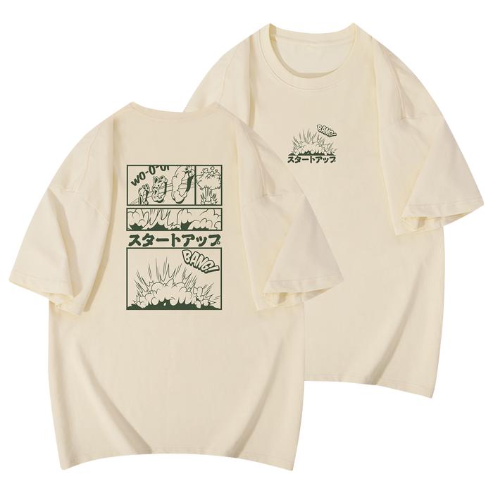 Gambar THREEPIGEON T-shirt BANGS Baju Kaos Pria Katun Cotton Combed 24s Dewasa Nyaman Halus Lembut Distro - APRICOT, XL dari Three Pigeon Official undefined Tokopedia