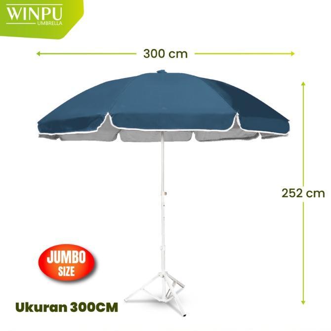Gambar CV WINPU Payung Tenda Jualan Besar Ukuran Jumbo 280Cm - 300Cm (Polos) ## - Biru - 280Cm dari originallkh undefined 5 Tokopedia