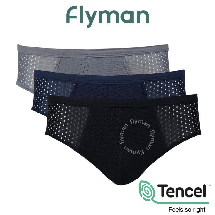 Gambar berkualitas Flyman Celana Dalam Pria Brief Tencel 3 pcs FM 3245 - XL dari wins officiall undefined Tokopedia