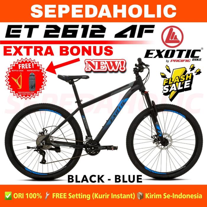 Gambar Sepeda Gunung MTB EXOTIC ET 2612 AM Size 26 & 27.5 Inch Alloy 18 Speed - (2612 AF) Blue, 27.5 Inch dari Sepedaholic undefined Tokopedia