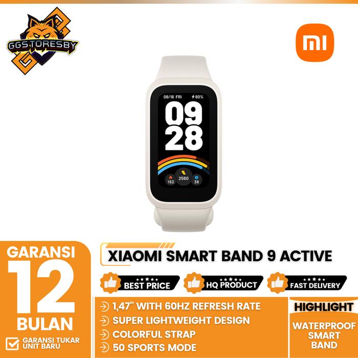 Gambar XIAOMI SMART BAND 9 ACTIVE | 9,99mm | WATERPROOF - White dari GGSTORESBY undefined Tokopedia
