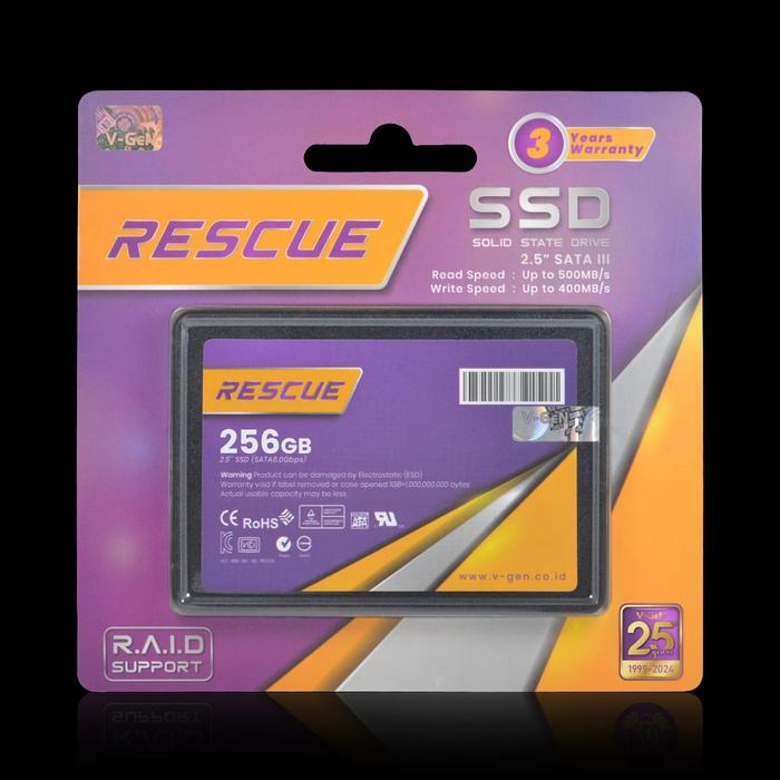 Gambar SSD V-GeN Solid State Drive 256GB SATA 3 SSD SATA III VGEN - RESCUE 256GB dari V-GeN Indonesia Official Store undefined Tokopedia
