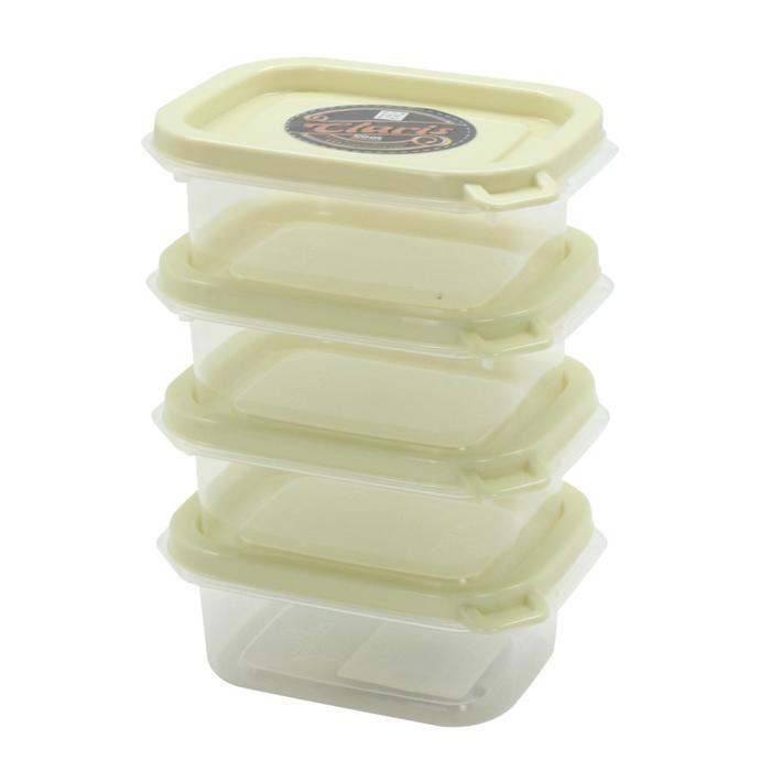 Gambar Claris 2931 - 4 Pcs Mini Storer Foodsaver Kotak Makan Lunch Box 100 ml dari MagicSun undefined Tokopedia